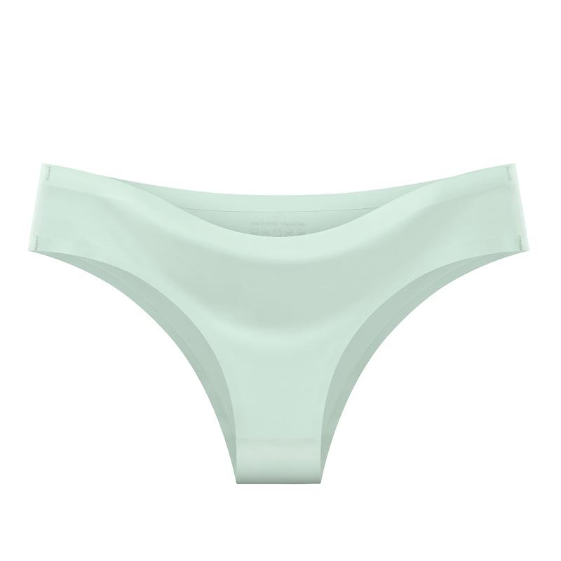 European And American Version Of Seamless One-piece Ice Silk Sexy Bikini Panties Ladies Mid-waist Breathable Briefs