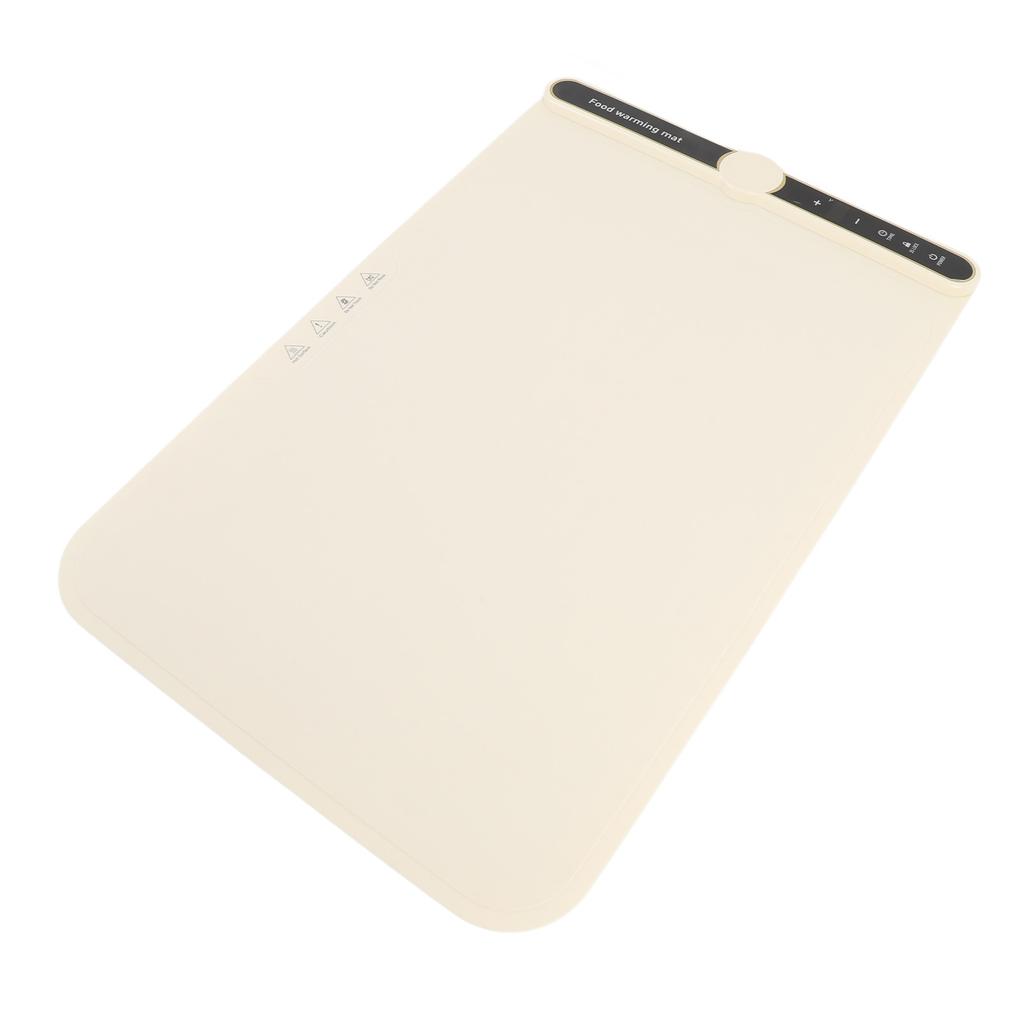 Warming Mat for Food 330W Full Surface Heat in 8s 9 Temperature Settings 6 Hours Time Child Lock Sil