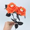 10Pcs Funny Halloween Eyeball Rose Simulation Scary Eyeball Fake Flower Party Decor Artificial Rose Flower Pography Props