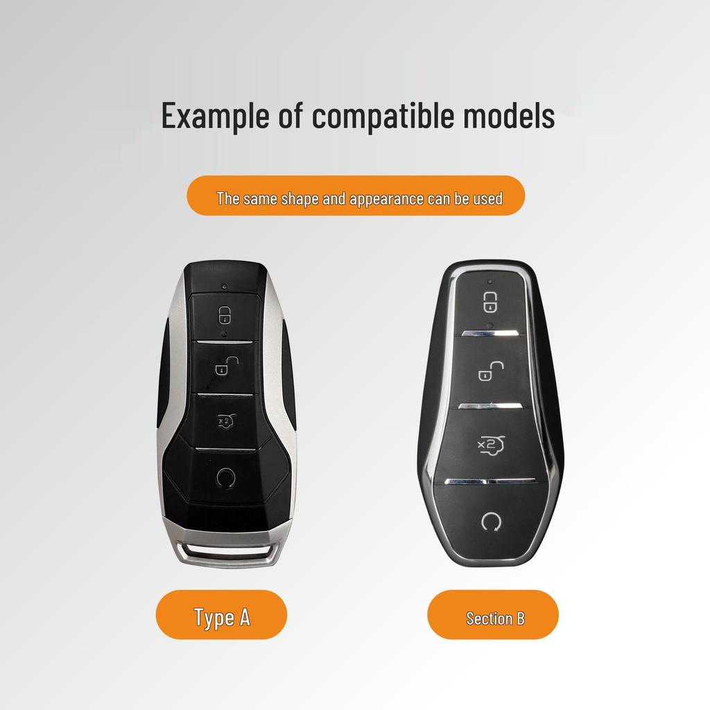 BYD Car Key Metal Protective Cover for Yuan Pro, D1, Qin Plus, E1, E2 Models