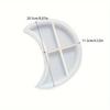1pc Moon Shape Silicone Mold - Diy Storage,candle Holder,jewelry Storage - Multifunctional, Flexible And Easy To Use