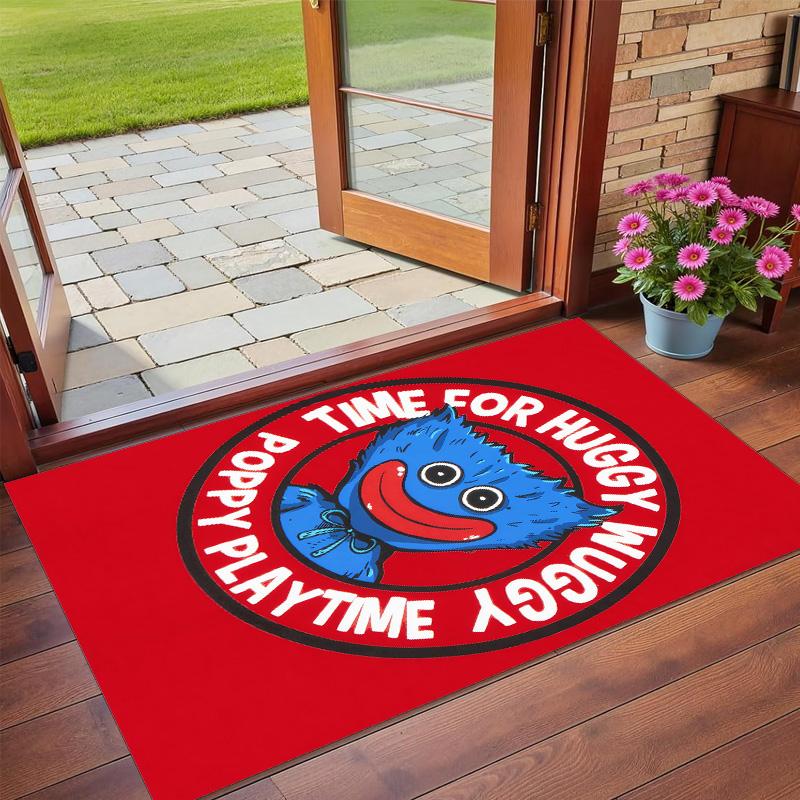Poppy Playtime Print Kristal Fluweel Pluche Vloerkleed Anti?Slipkleding?Duurzaam Vloerkleed Voor Binnen Huishoudelijke Woondecoratie