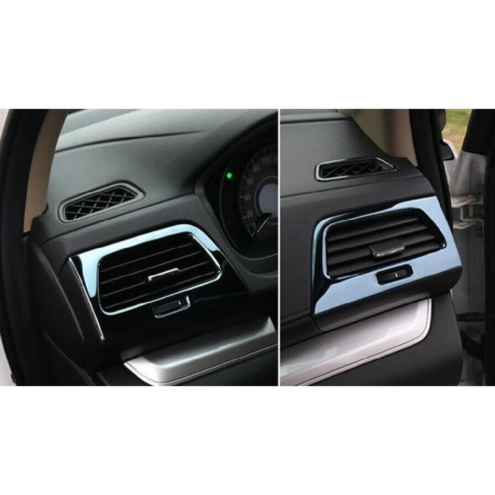 2012-2016 Console AC L&R Air Outlet Vent Trim Black Steel Fit For Honda CRV CR-V