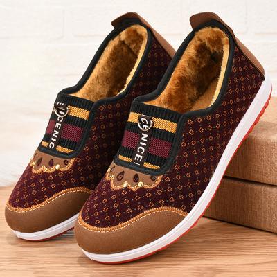 New Women's Shoes with Added Fleece and Thickened Warmth, Soft-soled Comfortable Cotton Shoes