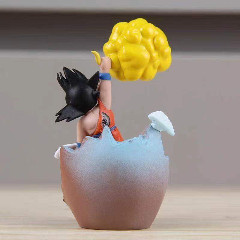 Popular New Anime Dragon Ball Handmade Es Third Bullet Capture Cloud Wukong Battle Damage Exhausted Scene Doll Decoration Model