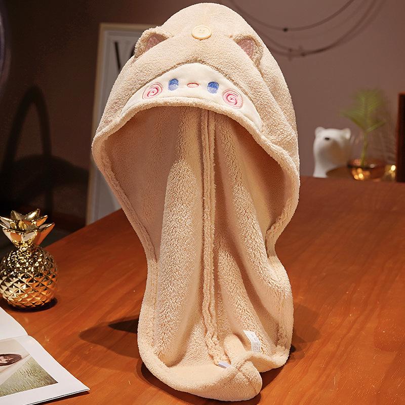 Pretty Lovely Cat Hair Towel Super Absorbent Hair Towel Set High-quality Skin-friendly Hair Towel for Family Bathroom