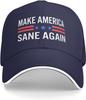 Make America Sane Again Adjustable Baseball Cap Polyester Unisex Outdoor Four Seasons