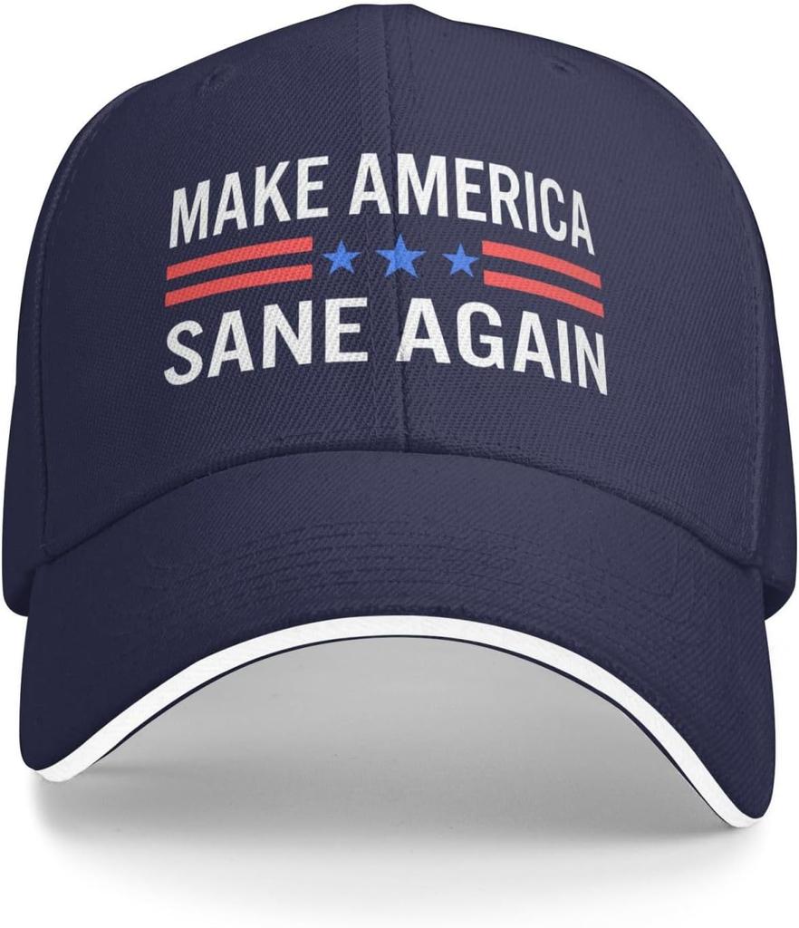 Make America Sane Again Adjustable Baseball Cap Polyester Unisex Outdoor Four Seasons