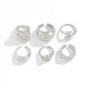 Ingemark Trendy Exquisite Irregular Geometric Rings Set Women Creative Simple Metal Opening Finger Ring Aesthetics Jewelry Gift