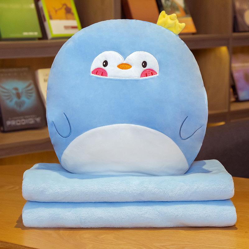 Fruit Animal 3-in-1 Pillow Blanket: Dual-Use Nap Pillow, Car Cushion, and Air Conditioning Blanket