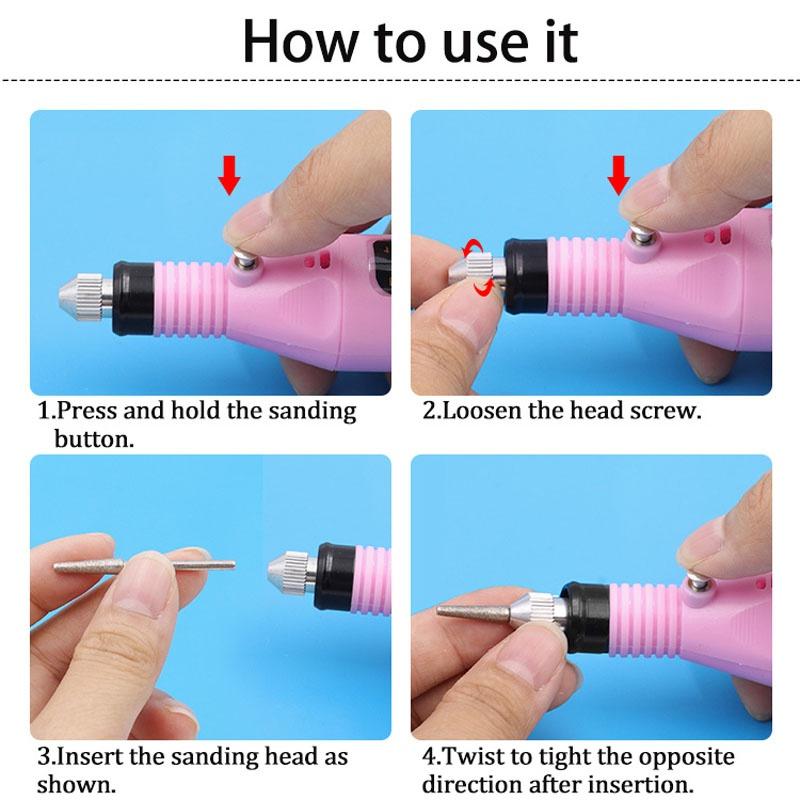 USB Mini Electric Grinding Variable Speed Rotary Tool Kit Drill Bit Engraving Pen for Milling and Polishing Tools
