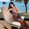 Women's Off-Shoulder Open Back Resort Style Bodycon Beach Dress