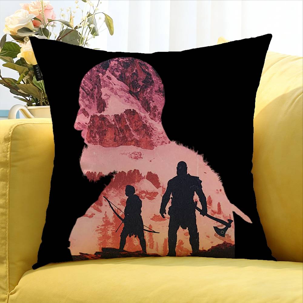 Game God of War   Various Sizes Square Pillow Case For Car Home Bedchamber Decor