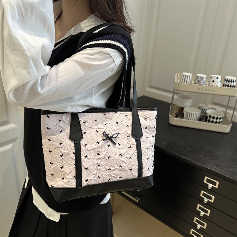 Damen Punkte Schleife Tragetasche & Umhängetasche