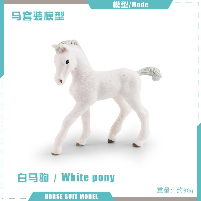 Simulation Foal Animal Model Toys 8 Belgian Horse Walker Horse Thoroughbred Horse Sharmaton River Horse Ornament