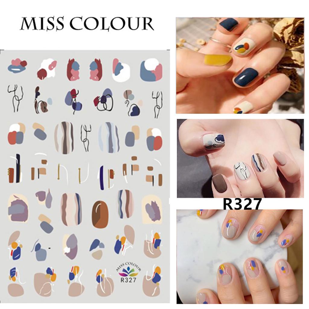 3D Nagelaufkleber Wassertransfer Aufkleber Abziehbilder Blatt Sommer DIY Maniküre