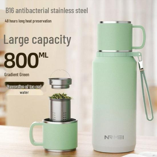 

Термокружка Enermei 316 - Большая вместимость, для улицы и дома, с разделением чая/воды, для мужчин и женщин. 800ml