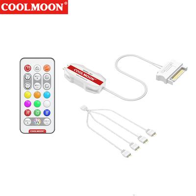 LED Color Intelligent Fan Controller ARGB 5V 3PIN To SATA 1 To 4 Sync Motherboard Cable Extension Line for PC Fan Light Strip