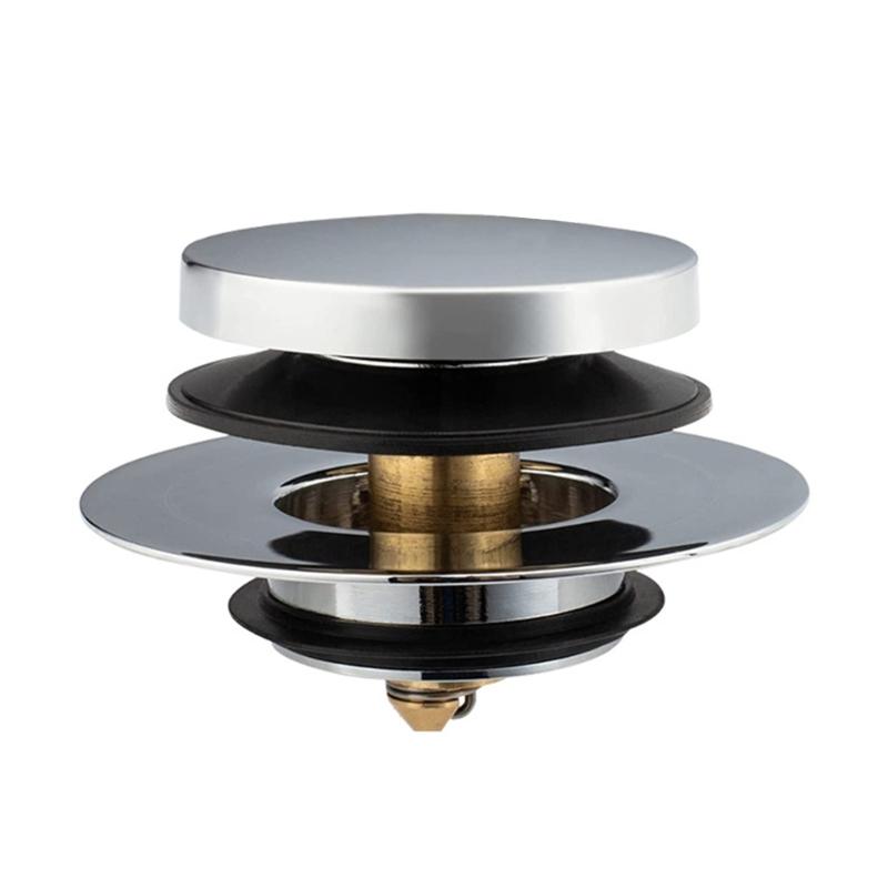 

easy installs Bathtub Drain Replacement Trim set Finish Bathtub Drain Assembly with Toe Tap Stoppers for Household 1 срібний