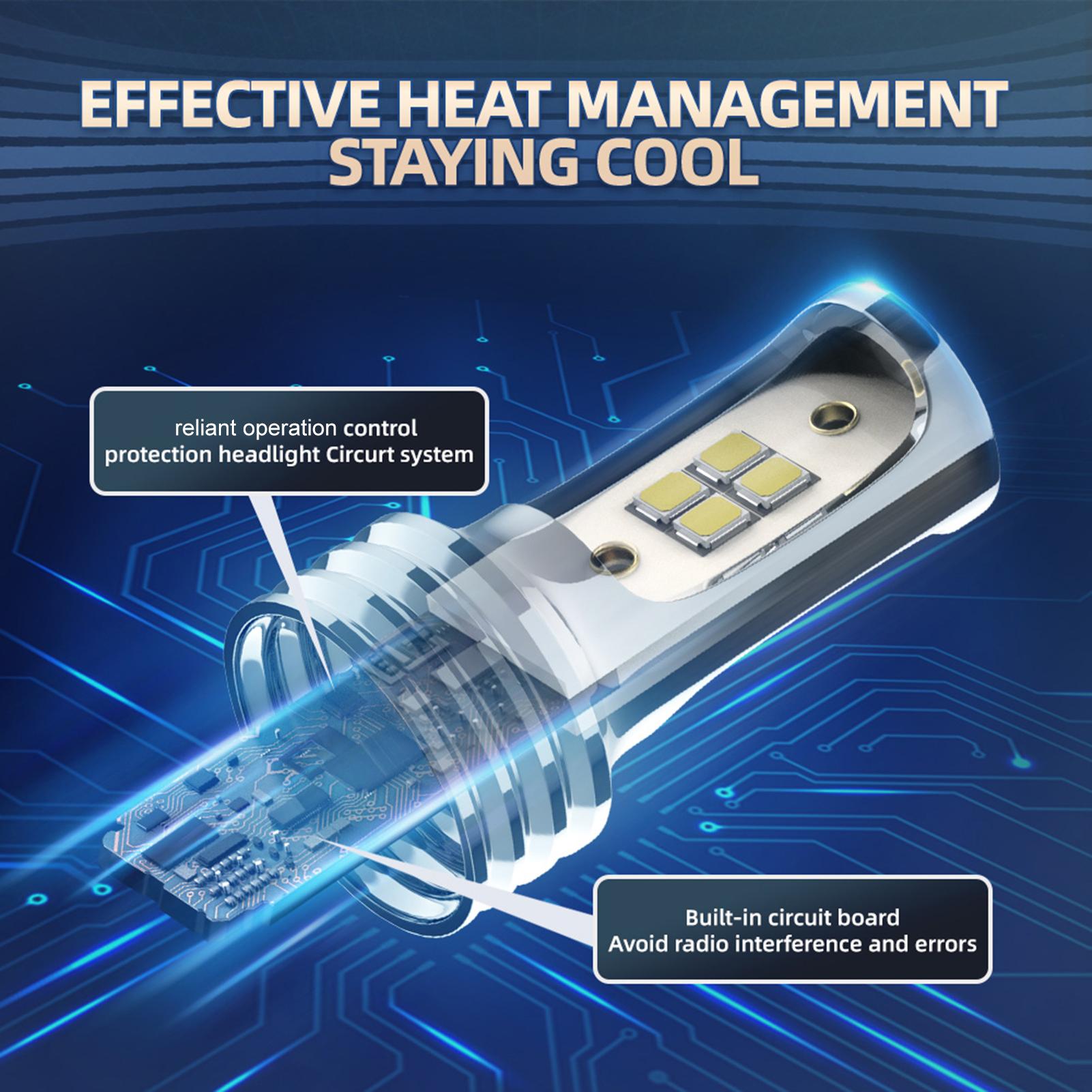 

2шт IP68 водонепроницаемый автомобиль V1 светодиодный противотуманный свет автомобиль светодиодная противотуманная лампа All-in-one комплект преобразования 16W 1000LM