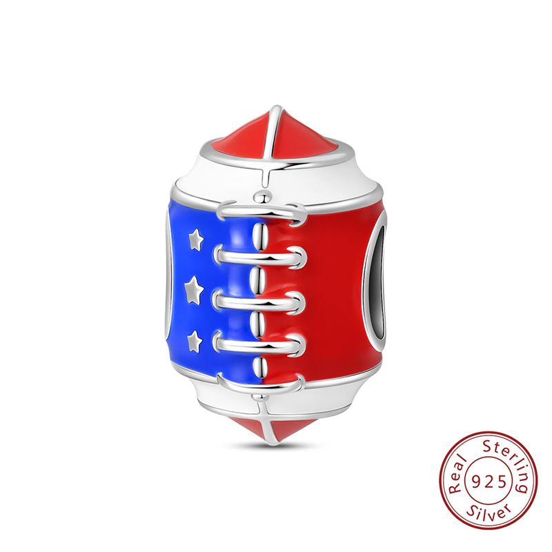 

Original Cool Charms Bead Copper American Style Win Rugby Pendant For Woman Man Jewelry For Bracelet Accessories