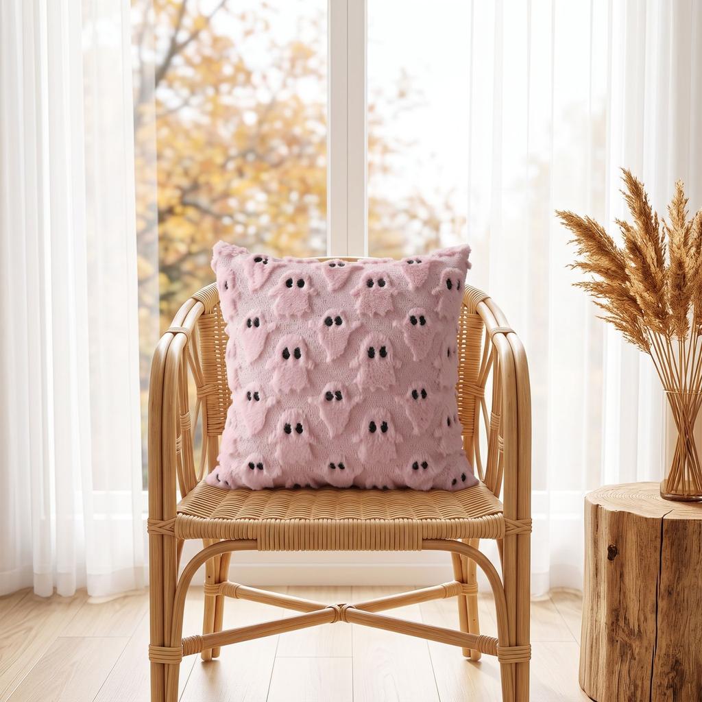 Halloween Plush Cover Soft Decorative Cushion Case for Couch Bedroom
