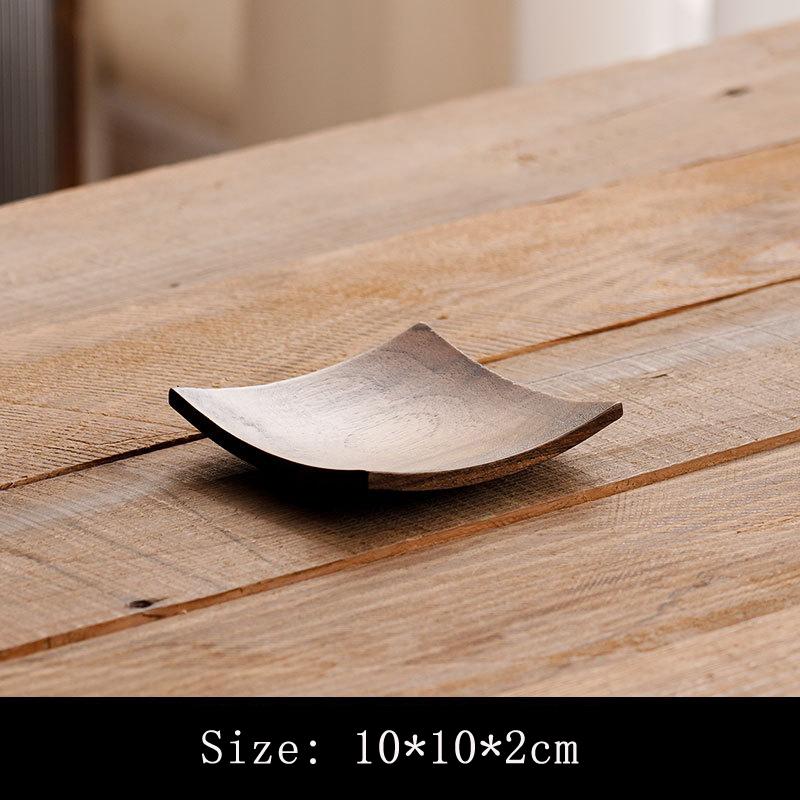 

HeMu Chinese black walnut dried fruit tray nuts dessert saucer teacoon pad tray dessert table home tea set storage tray