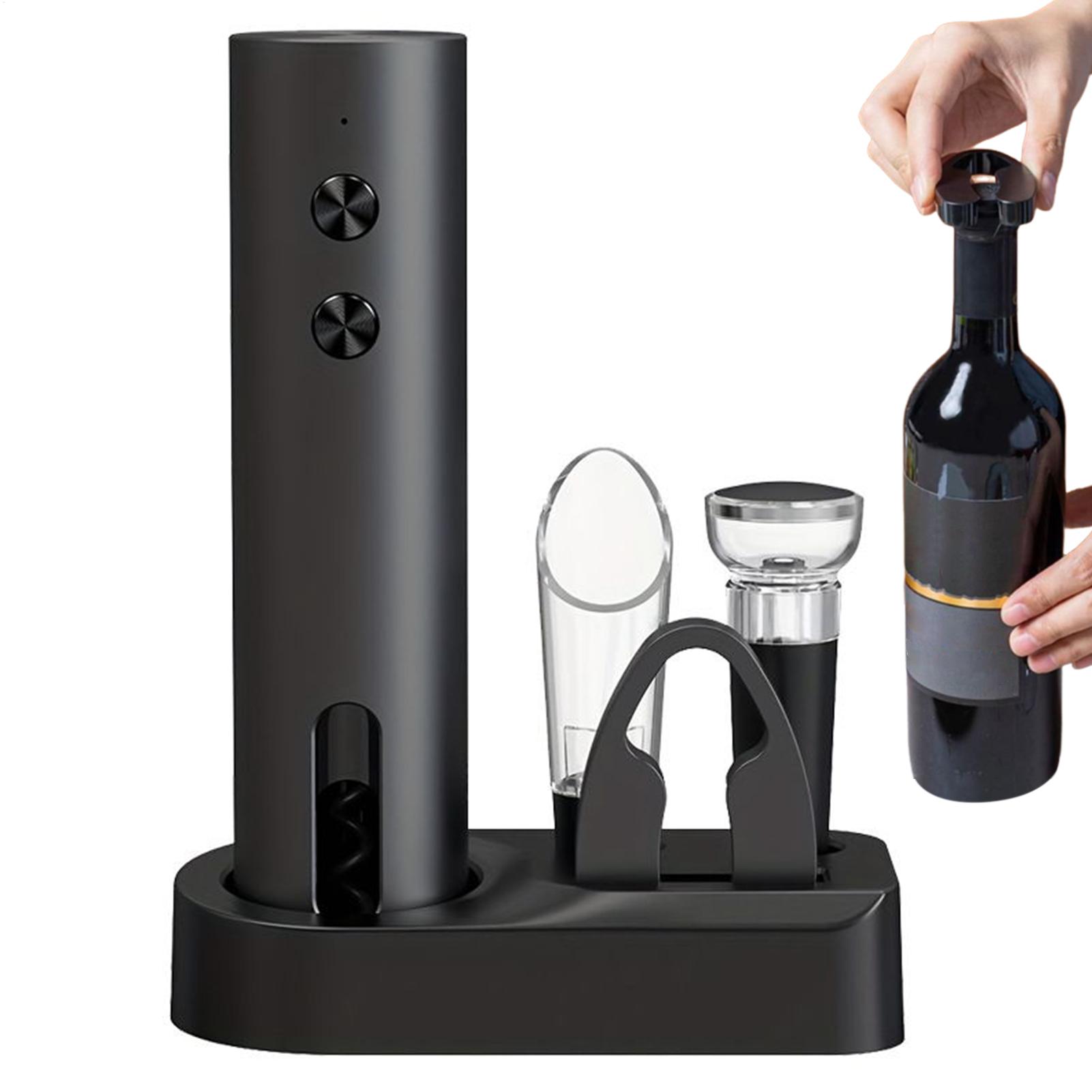Electric Wine Bottle Opener Automatic Red Wine Corkscrew Rechargeable Wine Opener With Foil Cutter Tools Kitchen Accessories China Mainland
