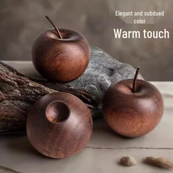 Apple Wood Aromatherapy Diffuser - Long-lasting, Fireless Essential Oil Ornament for Home, Bedroom, or Car Use