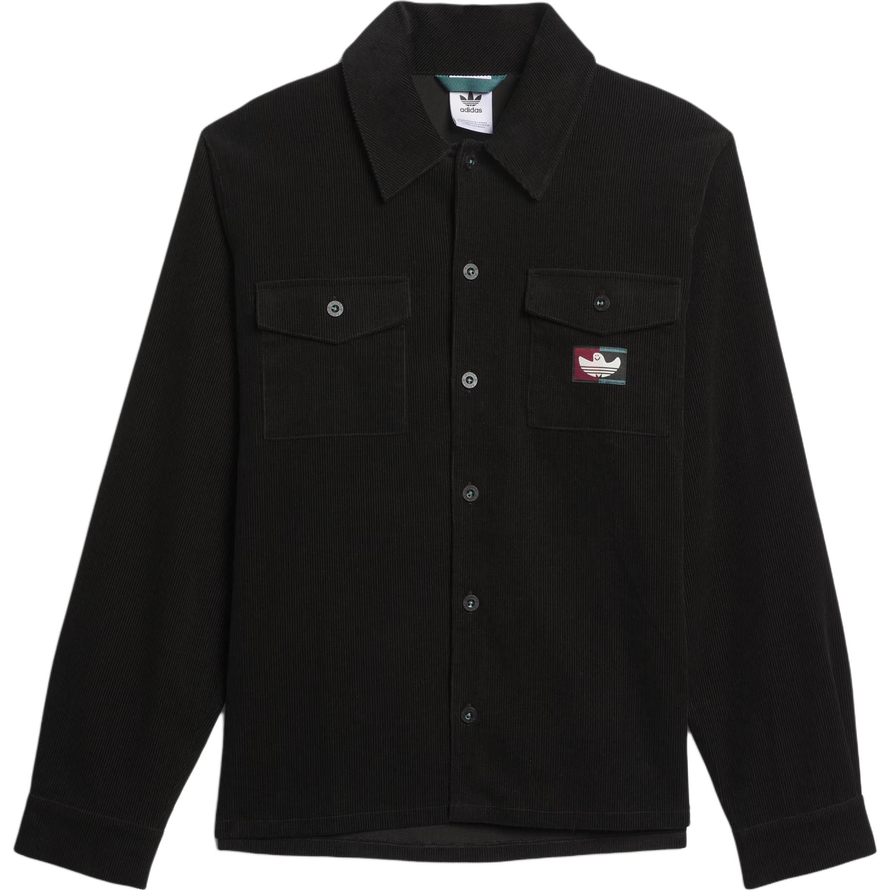 

Adidas Originals Shmoo FW25 Вельветовая рубашка Хлопок Спорт Длинный рукав Мужские рубашки Черный KF9603 M