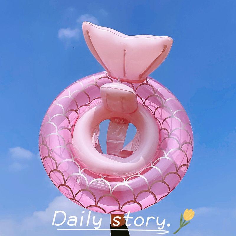 1Pcs Mermaid Swim Ring Inflatable Pool Float Swim Tube Swimming Seat Ring Summer Water Play Bathtub Pool Float