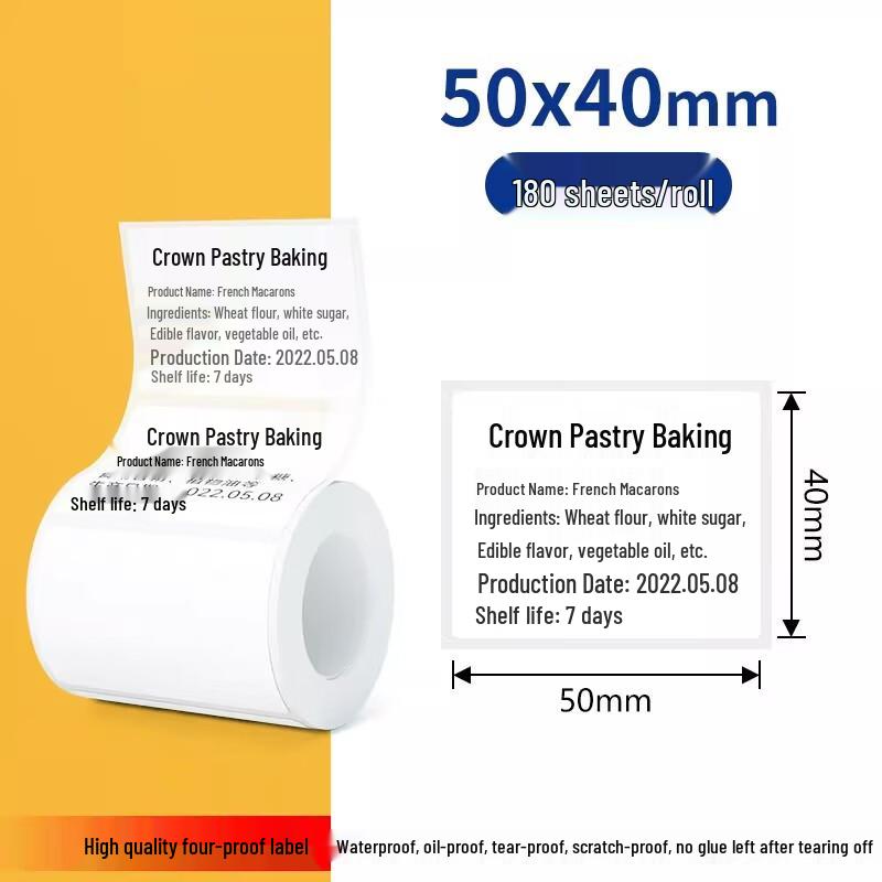 Thermal Label Printer Transparent Stickers