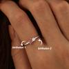 Custom Two Birthstone Rings Gold Color New Dainty Gemstones Minimalist Stainless Steel Jewelry Gift For Wife Proposal Wedding