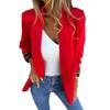 Autumn Color Block Leopard Lapel Fashion Suit Jacket