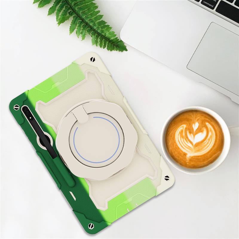 Tablet Case Tab S7 FE S8 Ultra Rotatable Stand With Pen Slot Shockproof Cover