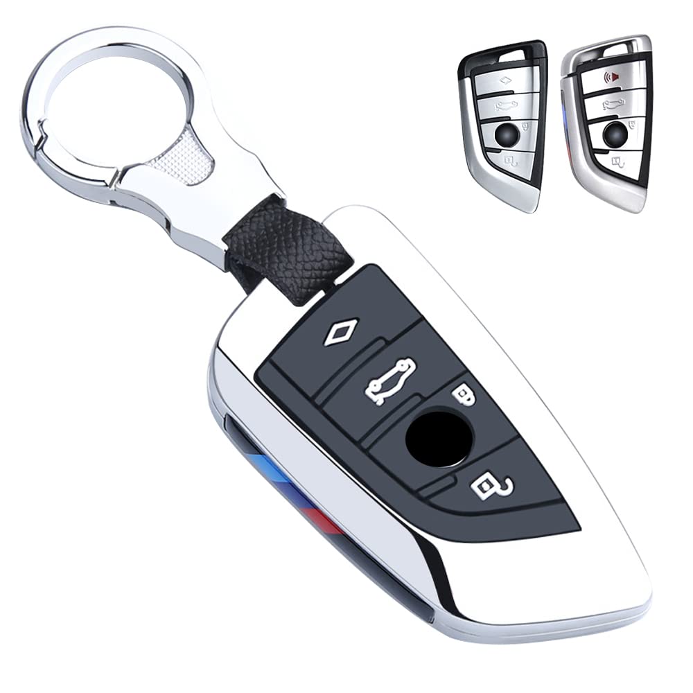

Чехол для ключа для умного ключа BMW Чехол для ключа Сплав Специально разработан для BMW 12*6*2cm серебряный