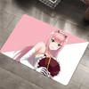 Anime Zero Two Rubber XXL PC Bathroom Mat Anti-slip Absorb Water Long Strip Cushion Bedroon Mat Welcome Doormat