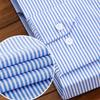 Herren Langarmhemd Frühling Sommer Business Casual Baumwolle bügelfrei hohe Qualität atmungsaktiv Mode Streifen neu