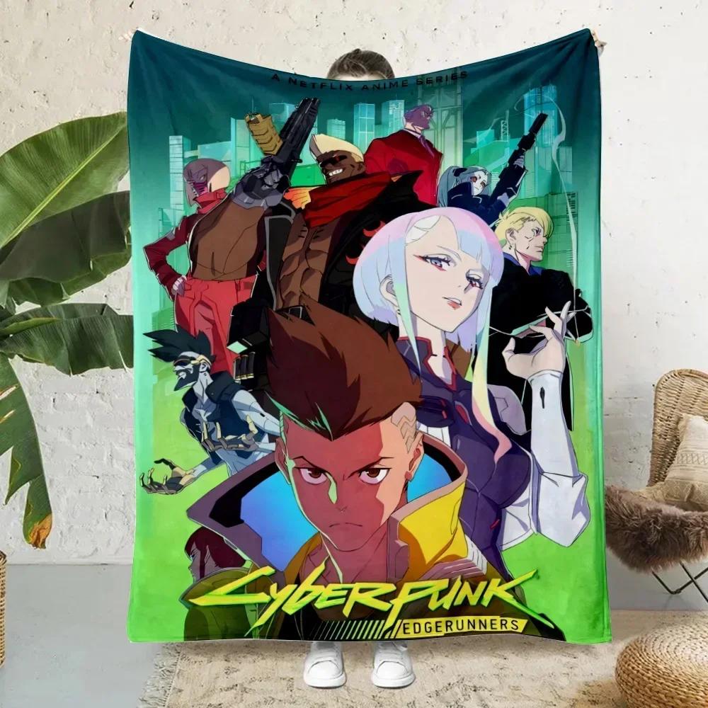 Cute Cartoon Rebecca Printed Picnic Blankets Warm Blanket Soft and Comfortable Blanket C-C-Cyberpunks-Home Travel Birthday Gift
