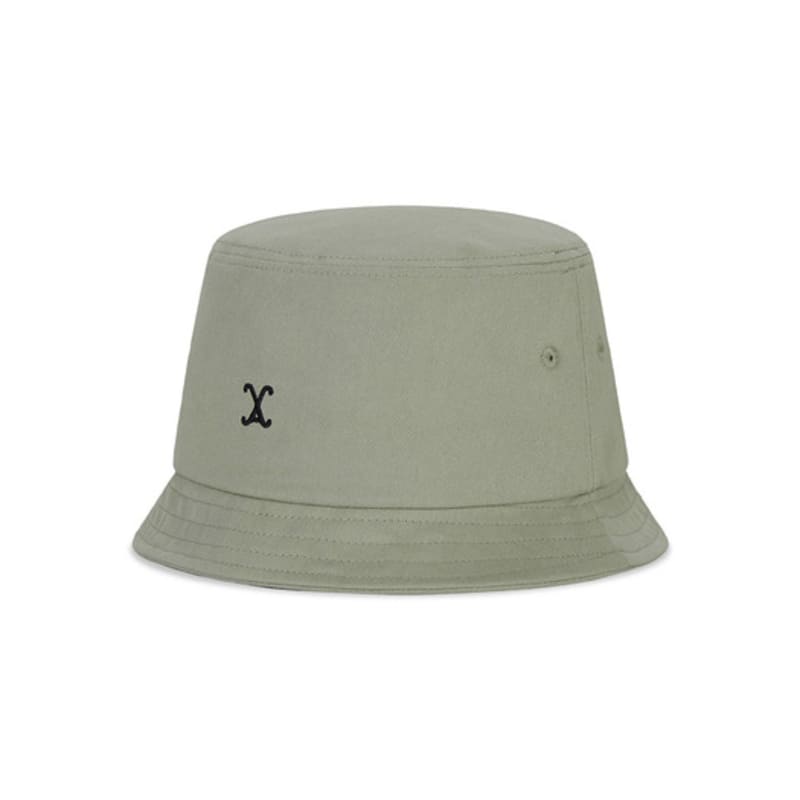 VARZAR VA Curved Logo Short Visor Bucket Hat Olive