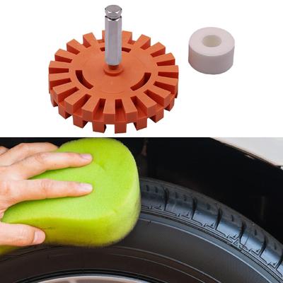 Rubber Eraser Wheel Set Adhesives Removal Tool Pneumatic Multipurpose Sticker for