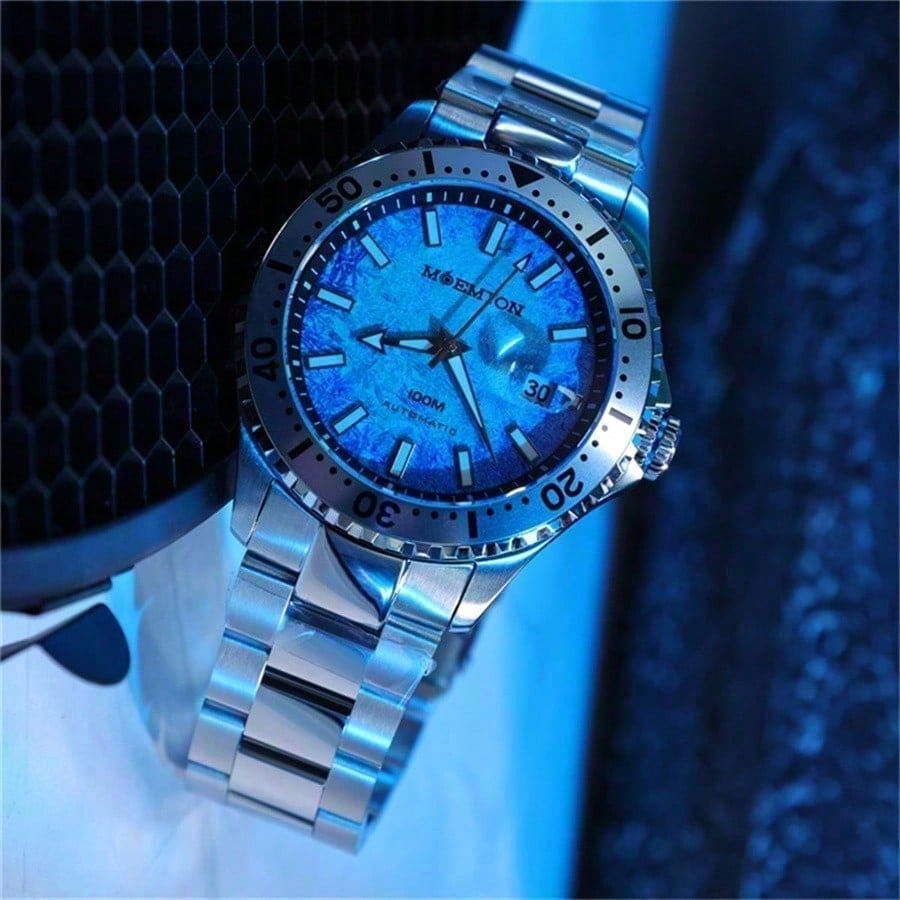 Moemton Men’s Mechanical Diving Watch Steel 100m M128.BSSA01