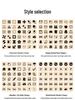 42-Piece Beech Wood Stamp Set: Numbers, Letters, Shapes & Emoticons.