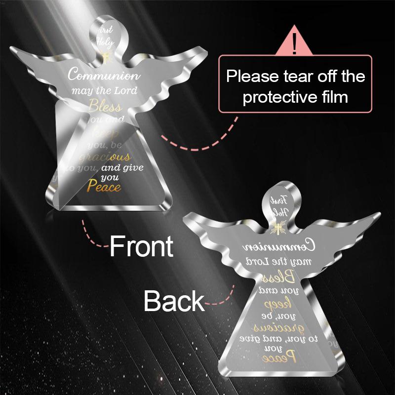 Baptism Gifts,First Holy Communion Gifts,Bless This Newborn Guardian Angel for First Shower Gift Christening Keepsake, Wedding Decor,Religious Gift