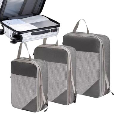 Compression Packing Cube Set Expandable Mesh Travel Bag Luggage Organizers Bag for Trip Home Storage Travel Gear Accessories