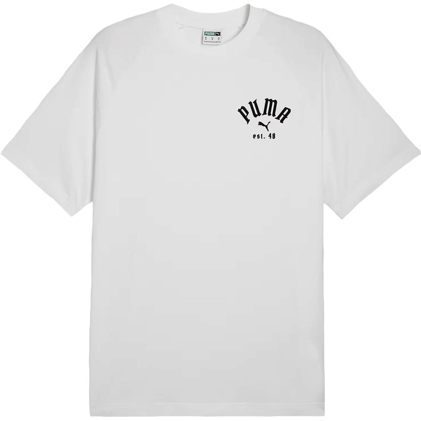 PUMA Play Loud Classics Relaxed Graphic T-shirt White Men s 626767-02 M