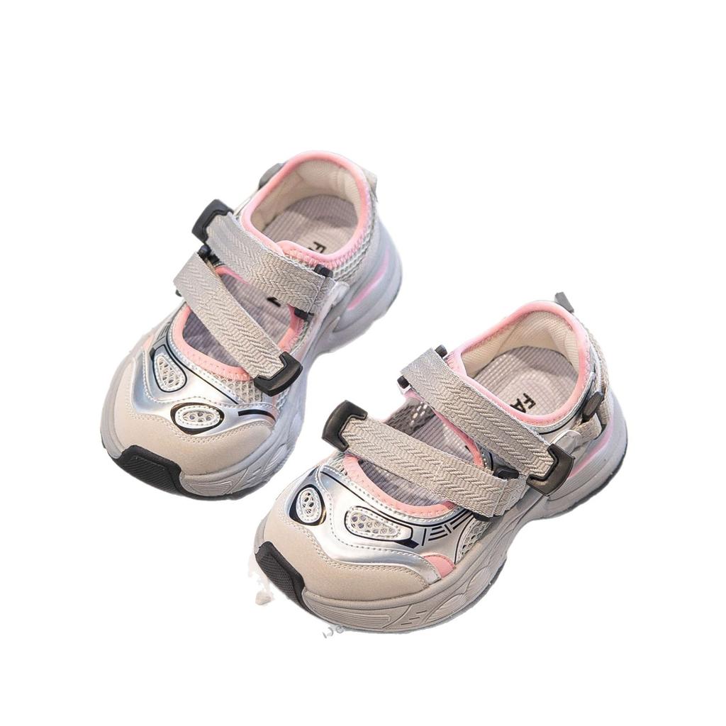 Girls Shoes Sports Shoes 2025 Summer Single Net Breathable Casual Dad Shoes Korean Version 6-12 Years Old Middle and Older Children Beach Shoes