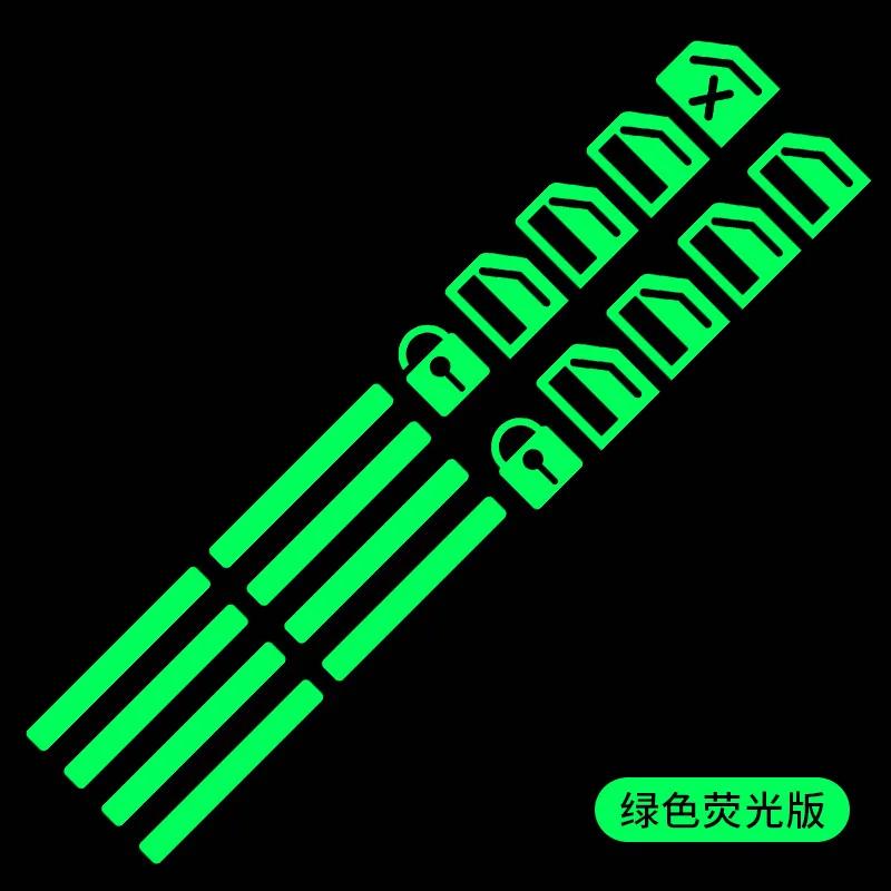 

Наклейка на автомобиль Кнопка окна автомобиля Светящаяся наклейка Переключатель подъемника Ночные флуоресцентные наклейки Наклейки для салона автомобиля Автомобильные аксессуары зелёный