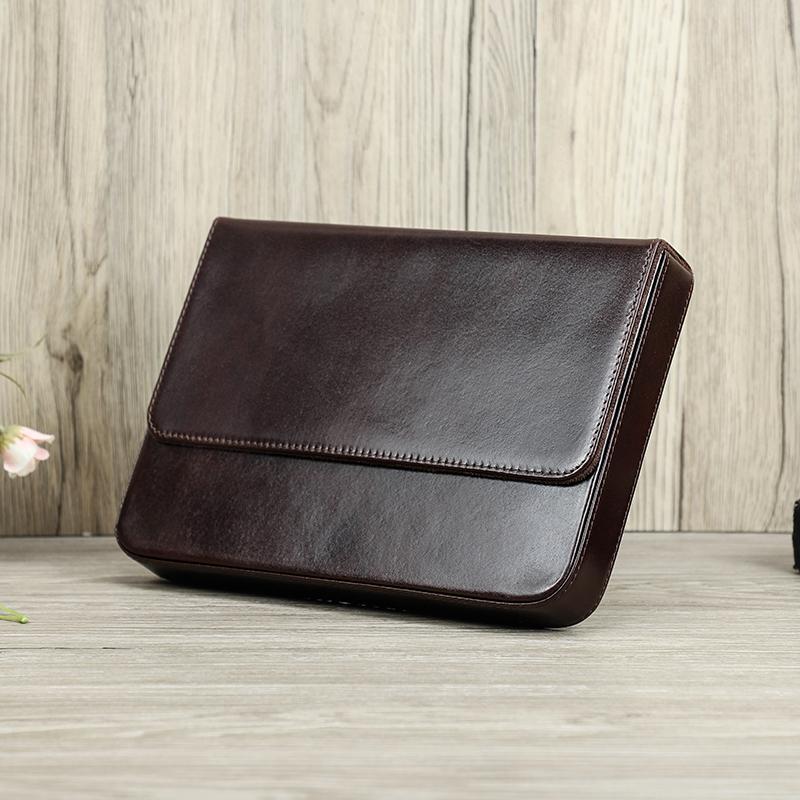 Handmade Genuine Leather Pen Case Multicolor 12 Slots Luxury Pen Box Pen Holders Office School Stationery Fountain Pen Pouch