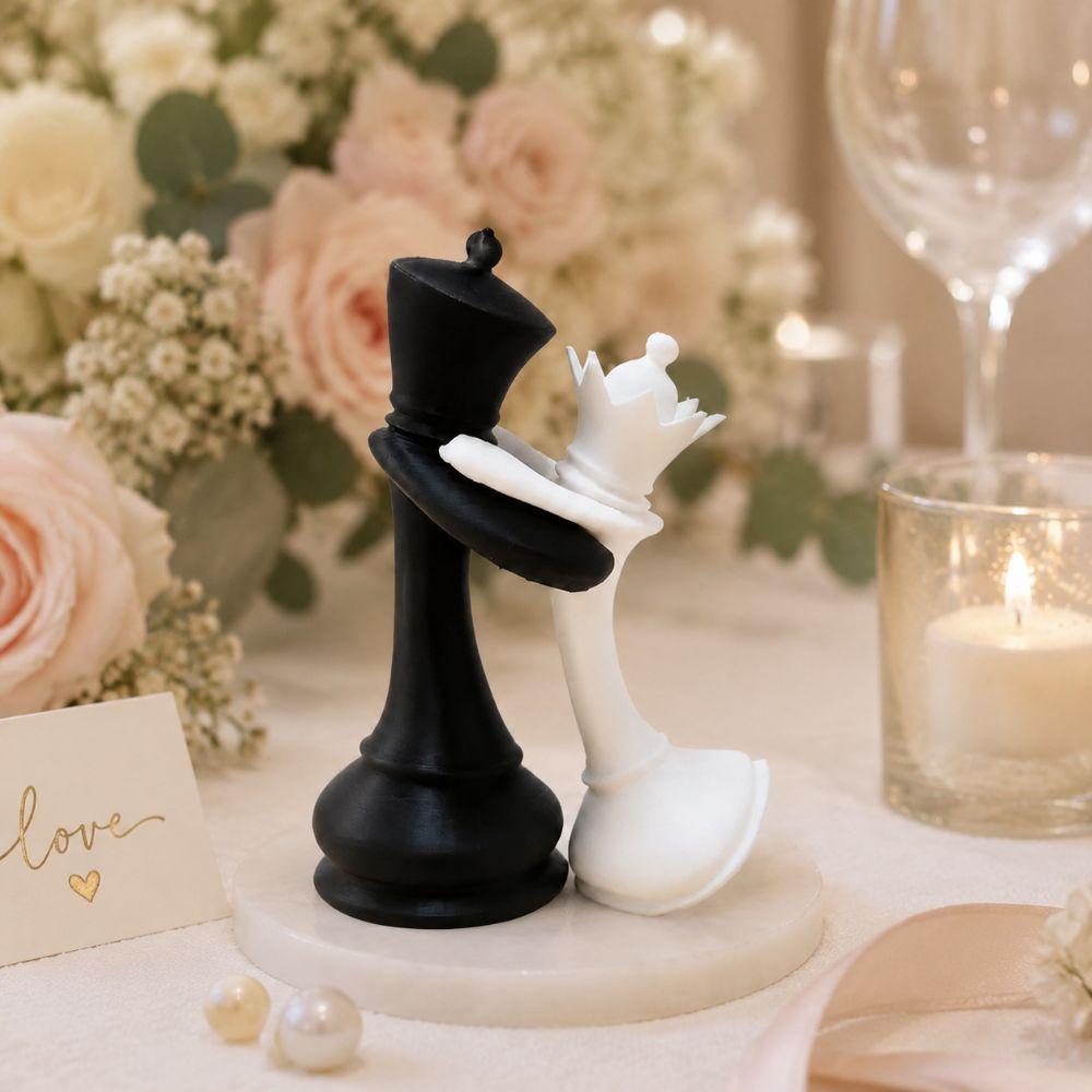 3D Printed Chess Statue Home Decoration Desktop Ornaments King And Queen Statue Gift